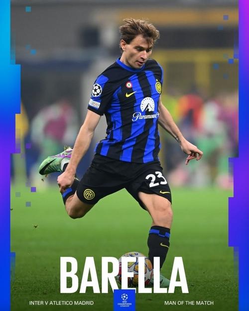 巴雷拉:即使在困难时刻国米也一直很强大 齐沃是我们的榜样